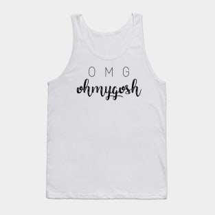 ‘OMG’ Typography Design Tank Top